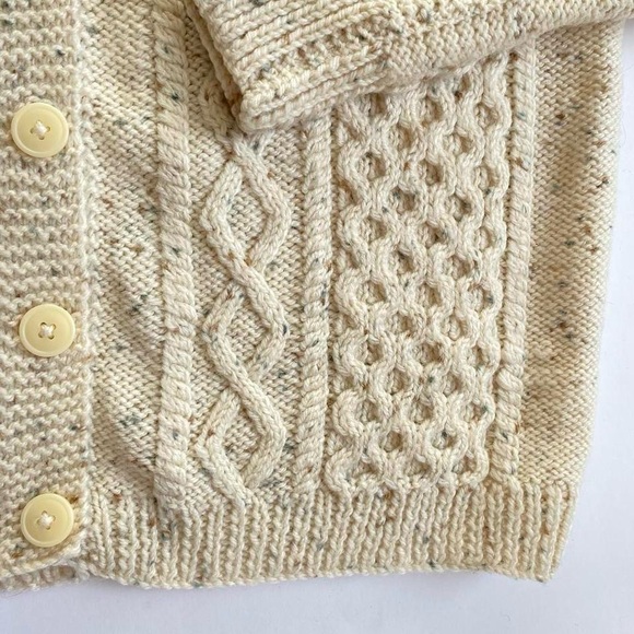 Vintage classic cream speckled cardigan - Picture 4 of 6